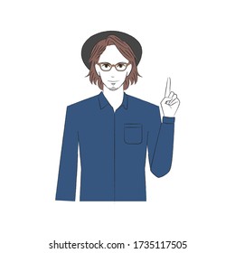 
A man pointing at you and smiling