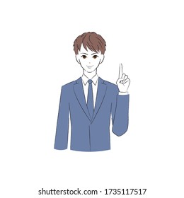 
A man pointing at you and smiling