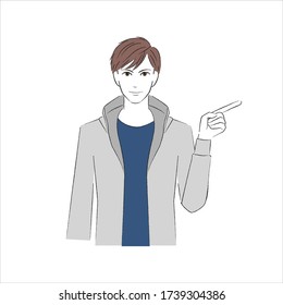 A man pointing at you and smiling