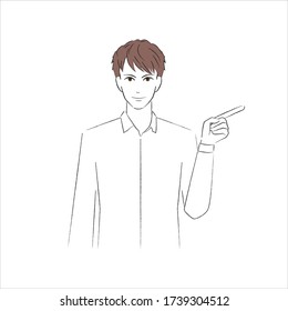 A man pointing at you and smiling