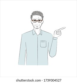 A man pointing at you and smiling