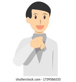 A man pointing at you vector