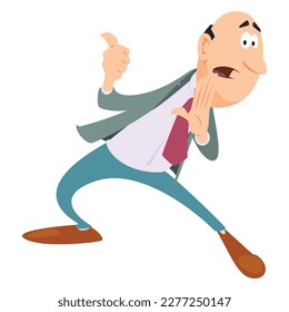 Der Mensch weist mit dem Finger auf Werbung. Hübsche Leute. Illustration Concept Template für Website, Web-Landing-Seite, Banner, Präsentation, Social, Poster, Promotion oder Printmedien.