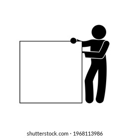 Man Points His Hand Banner Stick Stock Vector (Royalty Free) 1968113986 ...