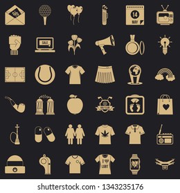 Man polo icons set. Simple style of 36 man polo vector icons for web for any design