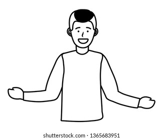 man portrait avatar black and white