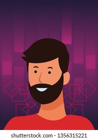 man portrait cartoon avatar