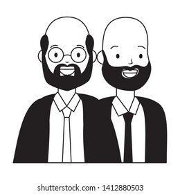 man portrait character portrait vector illustration design