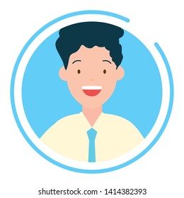 man portrait character portrait vector illustration design