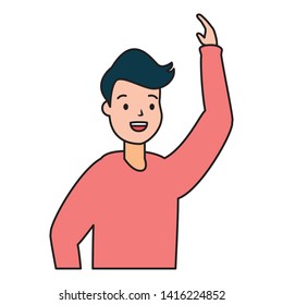 man portrait character portrait vector illustration design