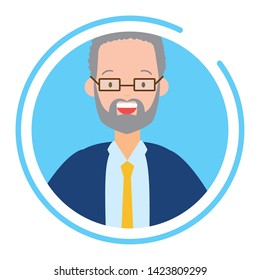 man portrait character portrait vector illustration design