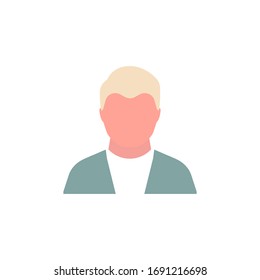 Man portrait concept icon on white background