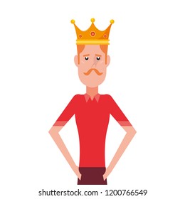 man portrait with crown character