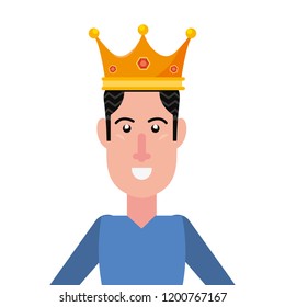 man portrait with crown character