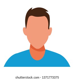 man portrait faceless
