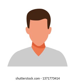 man portrait faceless