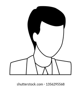 man portrait faceless black and white