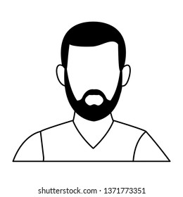 man portrait faceless in black and white