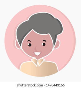 Man portrait flat vector illustration.