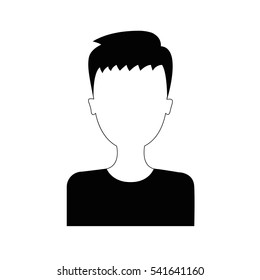 man portrait  icon isolated on a white background