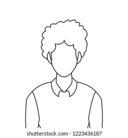 man portrait on white background