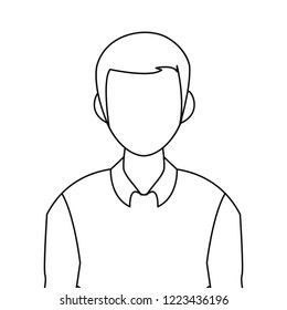 man portrait on white background