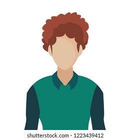 man portrait on white background