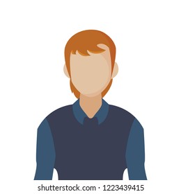 man portrait on white background