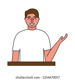man portrait on white background