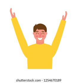 man portrait on white background