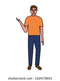 man portrait on white background