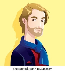 Man Portrait people bust illustration cartoon