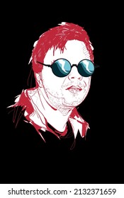 Man portrait silhouette. Vector. vector face man sketch. Design element