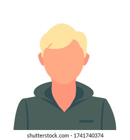 retrato de hombre ilustración simple en estilo plano adecuado para su diseño
