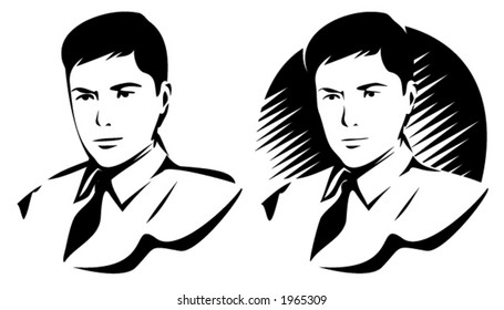 Man portrait. Vector illustration