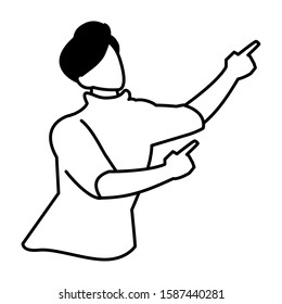 man in pose of dancing, party, on white background vector illustration design