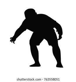 man pose silhouette design