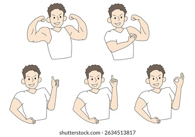 man pose variation set 3