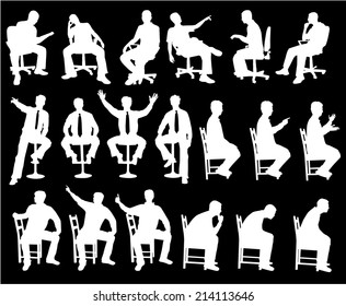 Man Position Sitting Stock Vector (Royalty Free) 214113646 | Shutterstock