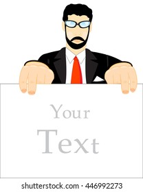 Man with poster