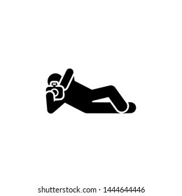 Man, posture, outdoor, photography pictogram icon. Element of photographer pictogram icon