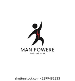 PLANTILLA DE DISEÑO DEL VECTOR DE LOGOTIPO DE ALIMENTACIÓN DE HOMBRE.
