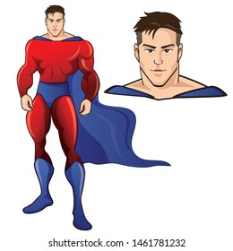 Man Power,Super hero, Cartoon vector,hero cartoon