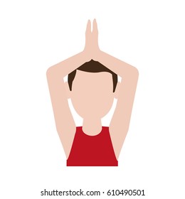 man practice yoga