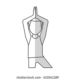 man practice yoga