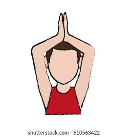 man practice yoga