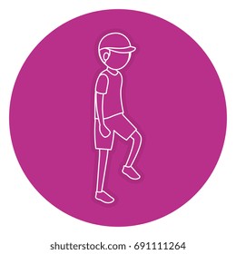 Man practicing athletic march