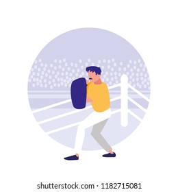 man practicing boxing avatar character