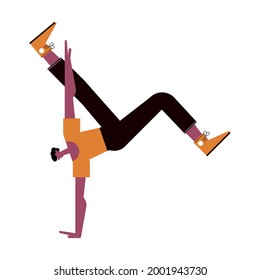 man practicing gymnastic wellness activity