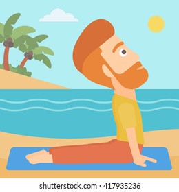 Man practicing yoga.